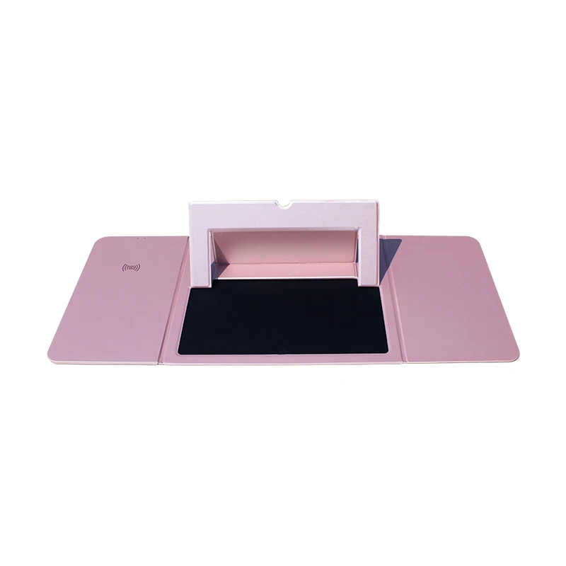 3 in 1PU Leather  wireless charging laptop holder  fast charging15W for phone  tablet PC Bracket mousepad foldable  factory