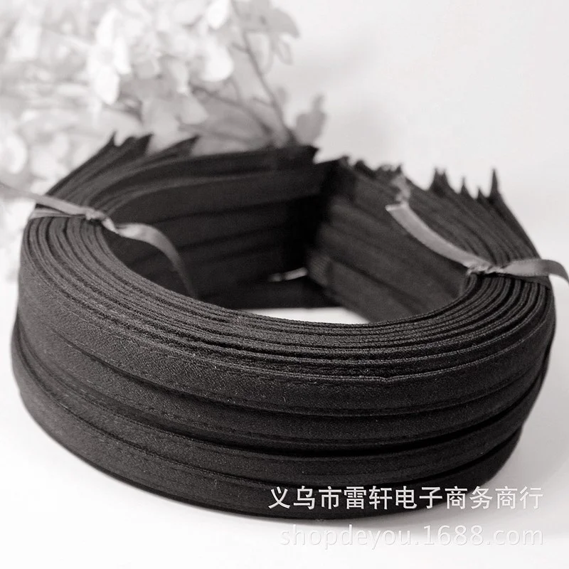 Wholesale DIY Headdress Accessories 10MM Chiffon Wrap Hair Band Korean Pure Color Beaded Hair Band Color Hair Band