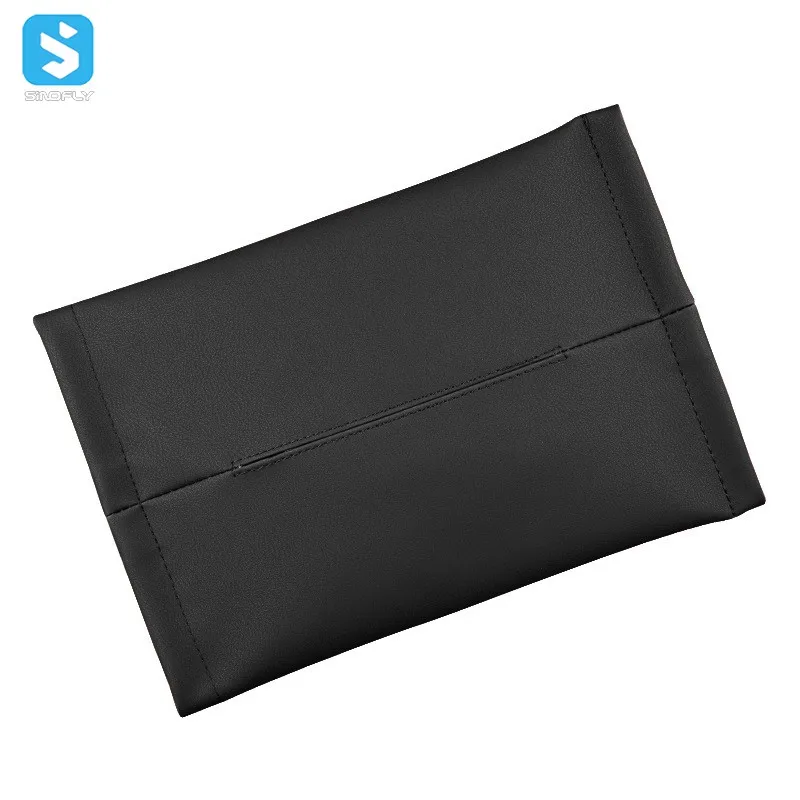 PU Leather Universal Car Tissue Box Cover Chair Back Hanging Type Car Tissue Box Armrest Box Towel Tissue Storage Case