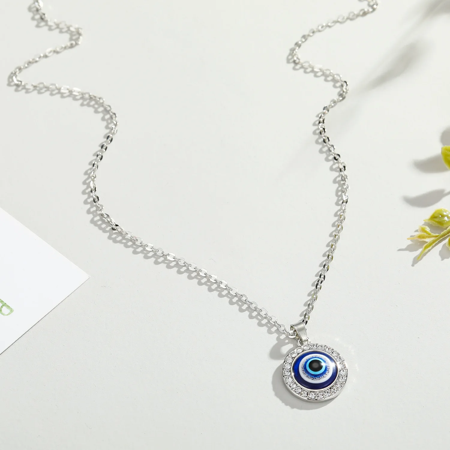 
Hot Selling Turkish Blue Eye Pendant Necklace Paved Crystal Evil Eyes Necklace For Girls - Buy Turkish Blue Eye Pendant necklace 