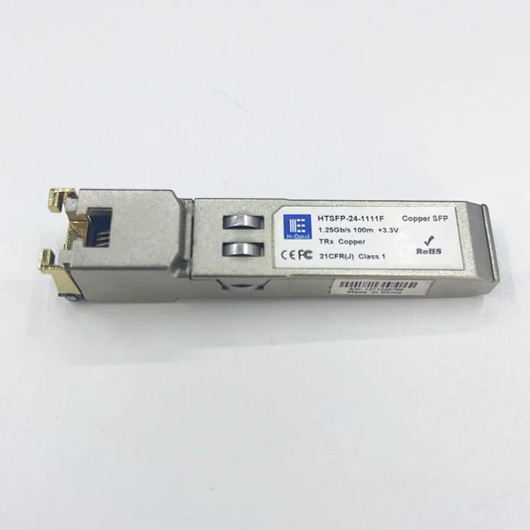 Одномодовый приёмопередатчик типа 1 25 ГБ/сек. 100 м + 3 v Электрический модуль TRx HTSFP-24-1111F rj45 разъем для программирования в производственных условиях; Надеемся трансивер ZTE который работает с любым оператором! huawei п