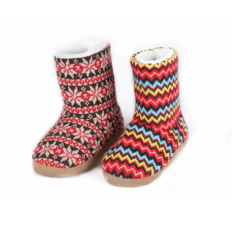 Customized Label Cotton Lining Warm Winter Women Indoor Boots