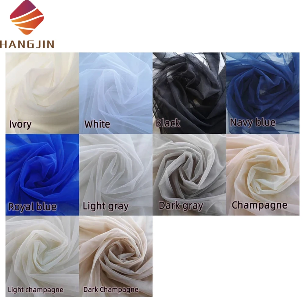 Power Net Mesh Fabric for Lingerie Polyester Spandex Tulle Elastic Fabric 4 Way Stretch Mesh Fabric