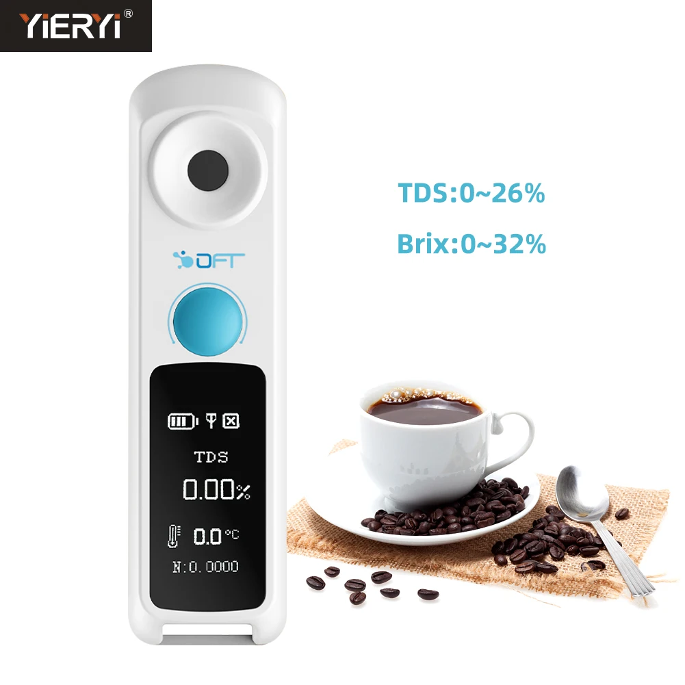 Bluetooth mini waterproof Digital TDS Meter coffee concentration meter Brix Coffee Refractometer For measuring coffee strength