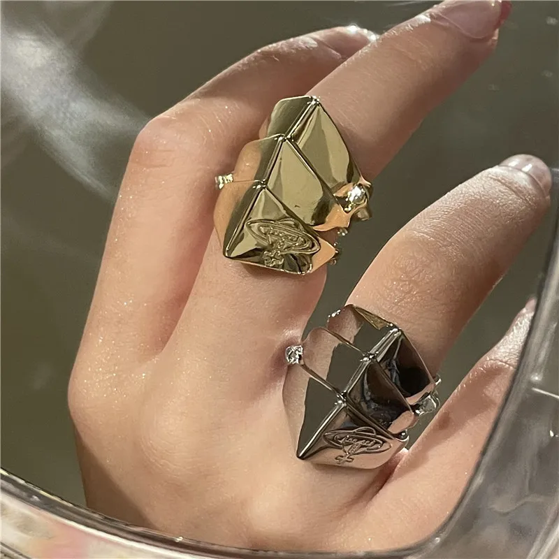 Exaggerated Character Medieval Knight Armor 3-part Adjustable Ring Metal Ring