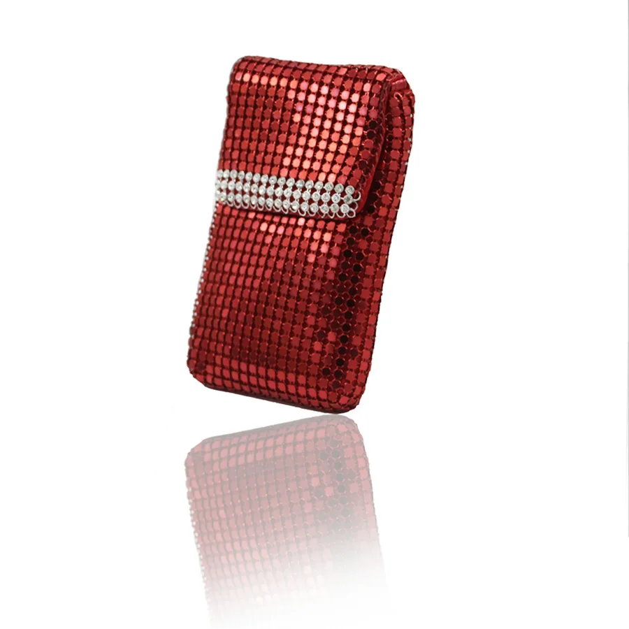
Metal Mesh With Rhinestone Flap Coin Purse For Girl 