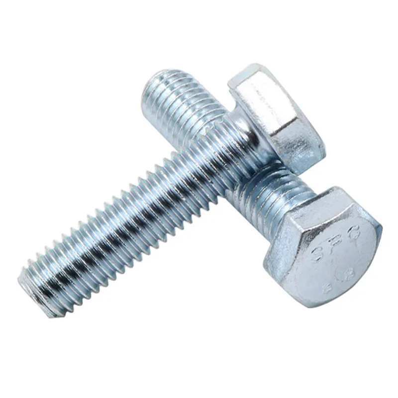 Manufacturer Hexagonal Screw White Zinc Plated Coarse Thread Hexagon Bolt For Automobile Industry Good Supplier OEM