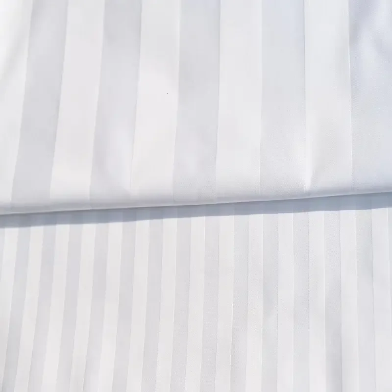 Profession Supplies 250TC 300TC 1cm 3cm Satin Stripe 100% Egyptian Cotton Fabric in roll For Hotel Bedding