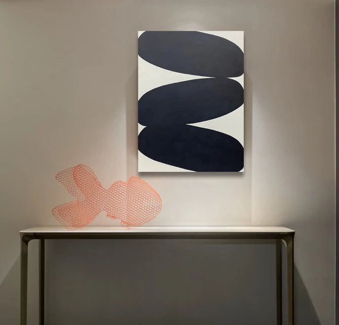 Modern creative minimalist design home living room abstract painting hand-painted texture oil painting