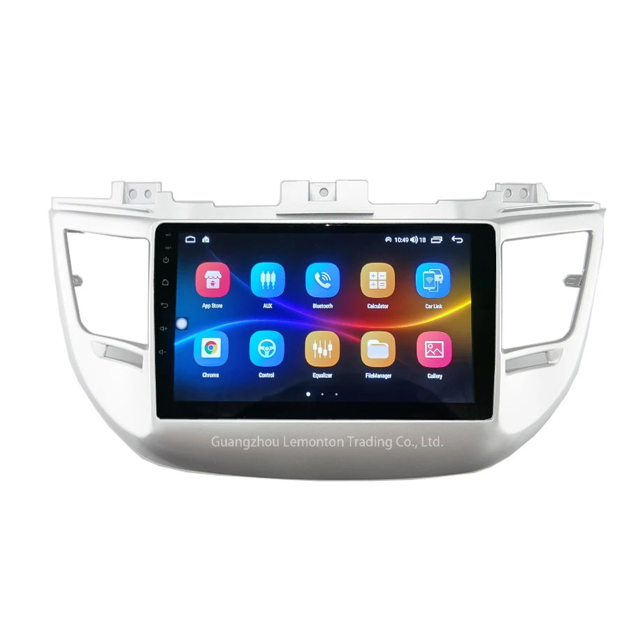Autoradio Cable Harness for HYUNDAI TUCSON LHD 2015 with Fascia Silver Frame Dash Mount Kit Trim Panel