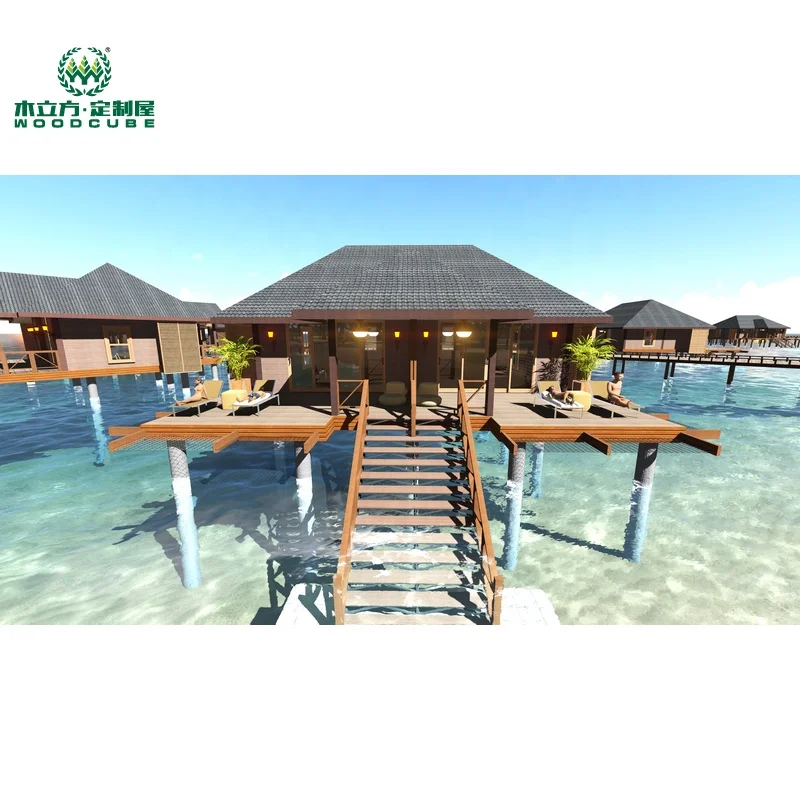 
Fast building prefab houses resort water villa 