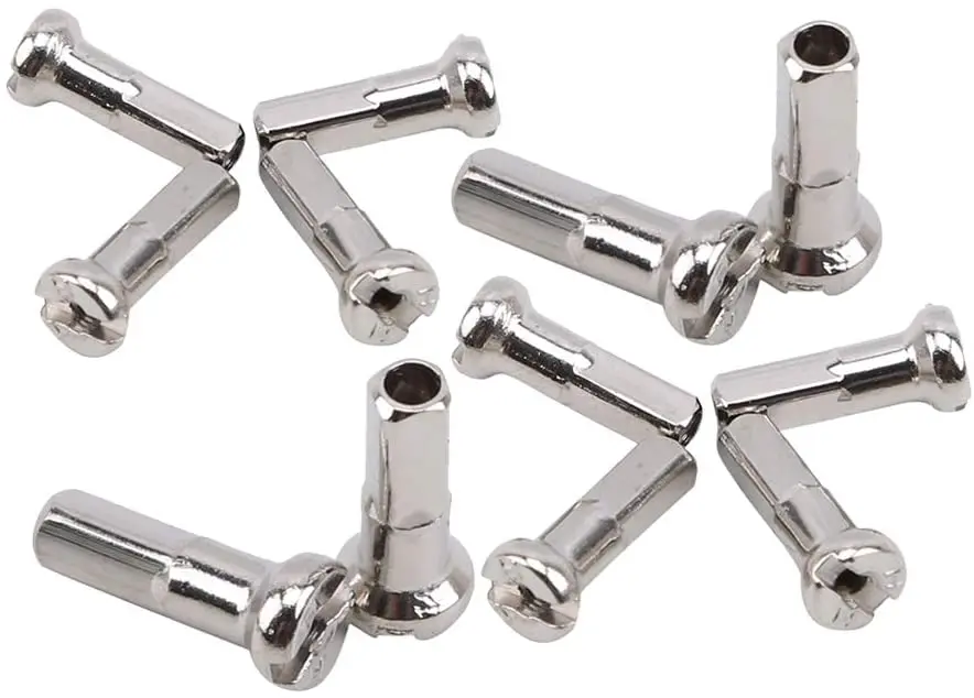 Mountain Bike Spoke Cap 16mm Spoke Nipples Silver Wheel Spoke Nipples Decor for 14G Mountain Road Bicycles