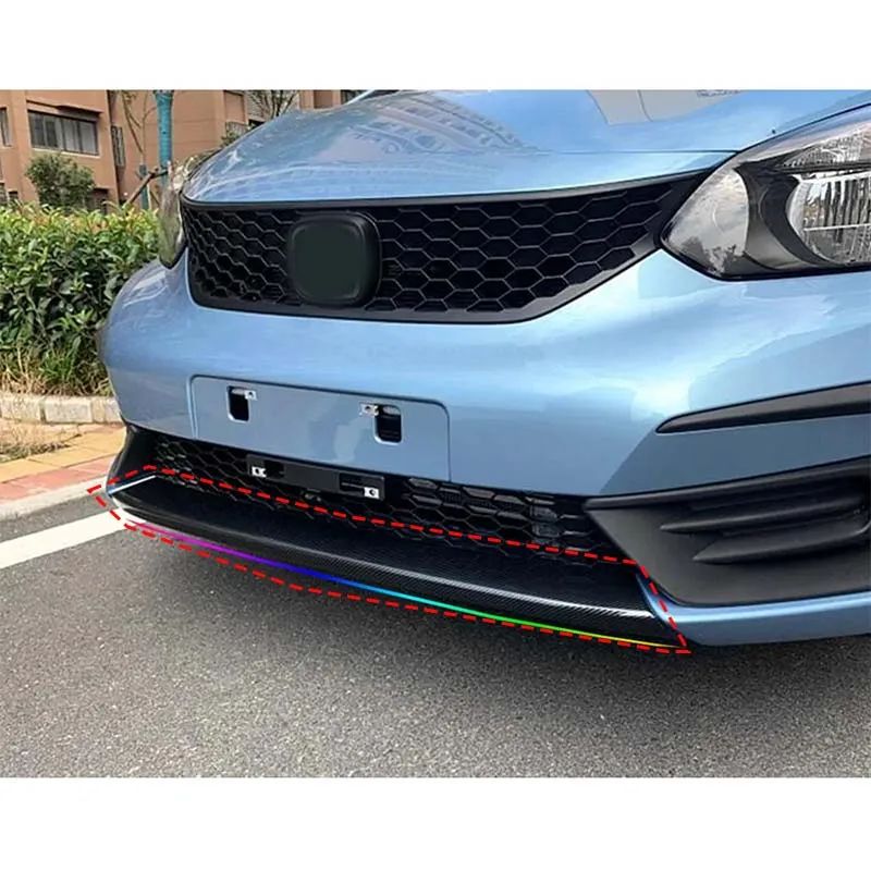 Car ABS Carbon Fiber Chrome Exterior Accessories OEM for 2021 Honda Fit Front Bumper Trim