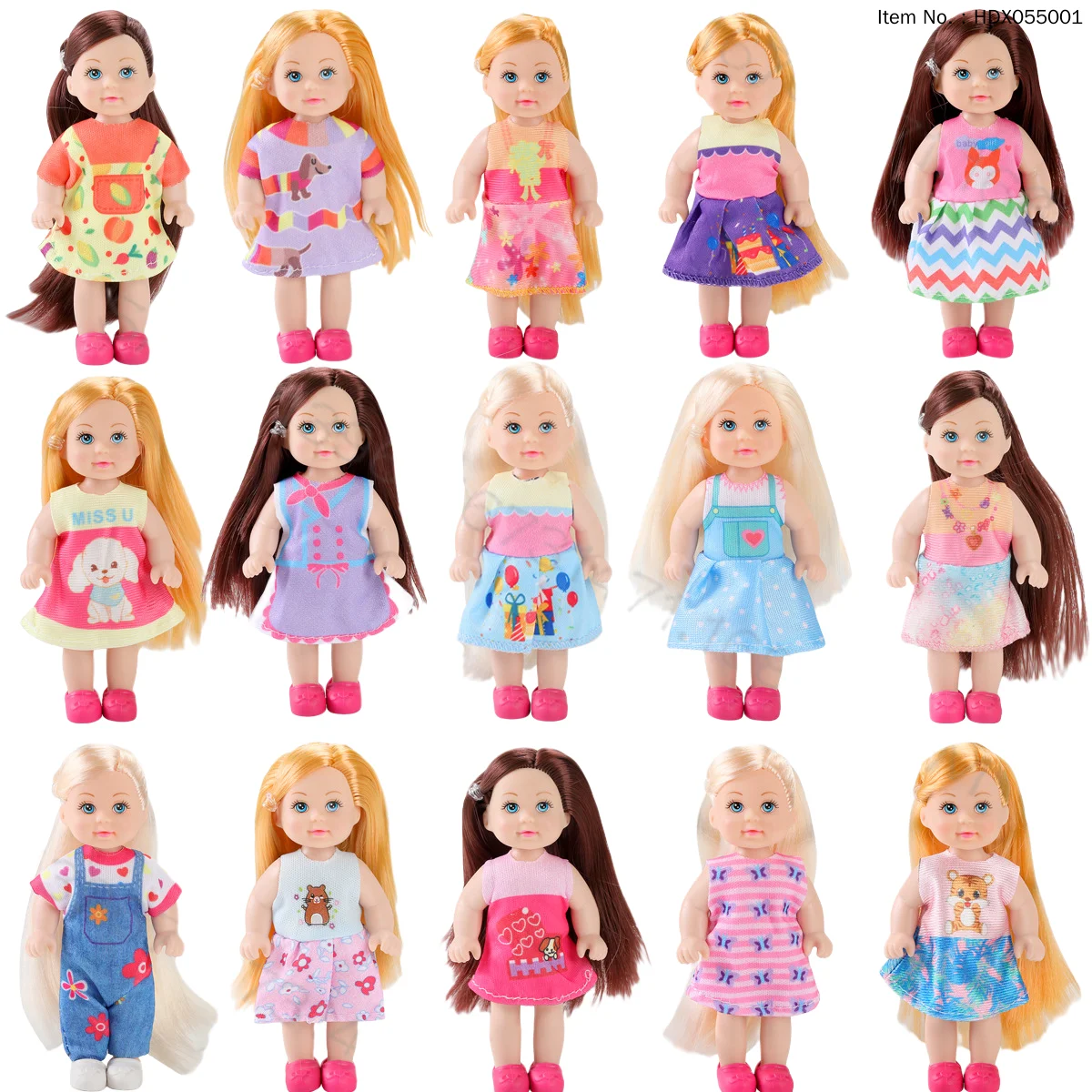 Hot sell 11.5cm mini fashion 4.5 inch little Kelly doll plastic prety girl doll for kids vinyl baby girl doll