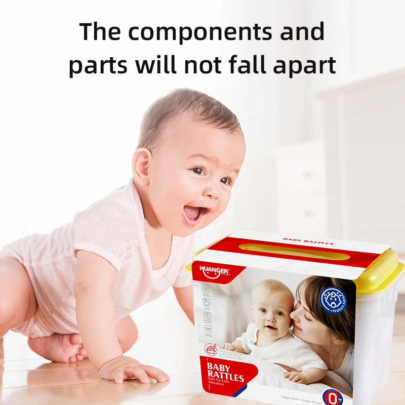 12 pcs Baby Teether Toy Rattle Set Toys Play Set Sonajas Silicone Teething Rattle Soft Rattle Tether