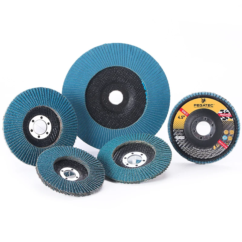 PEGASTAR 4.5 inch Zirconia Alumina flower shape abrasive flap disc
