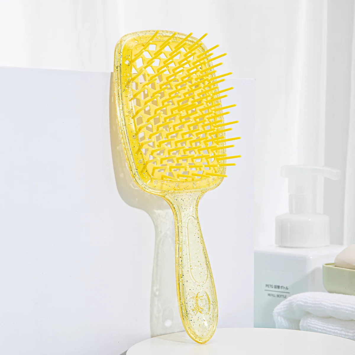 Factory Wholesale Hair Brush Multicoloured Bling Hair Brush Super Comfortable Plastic Hair Comb For Women Girl