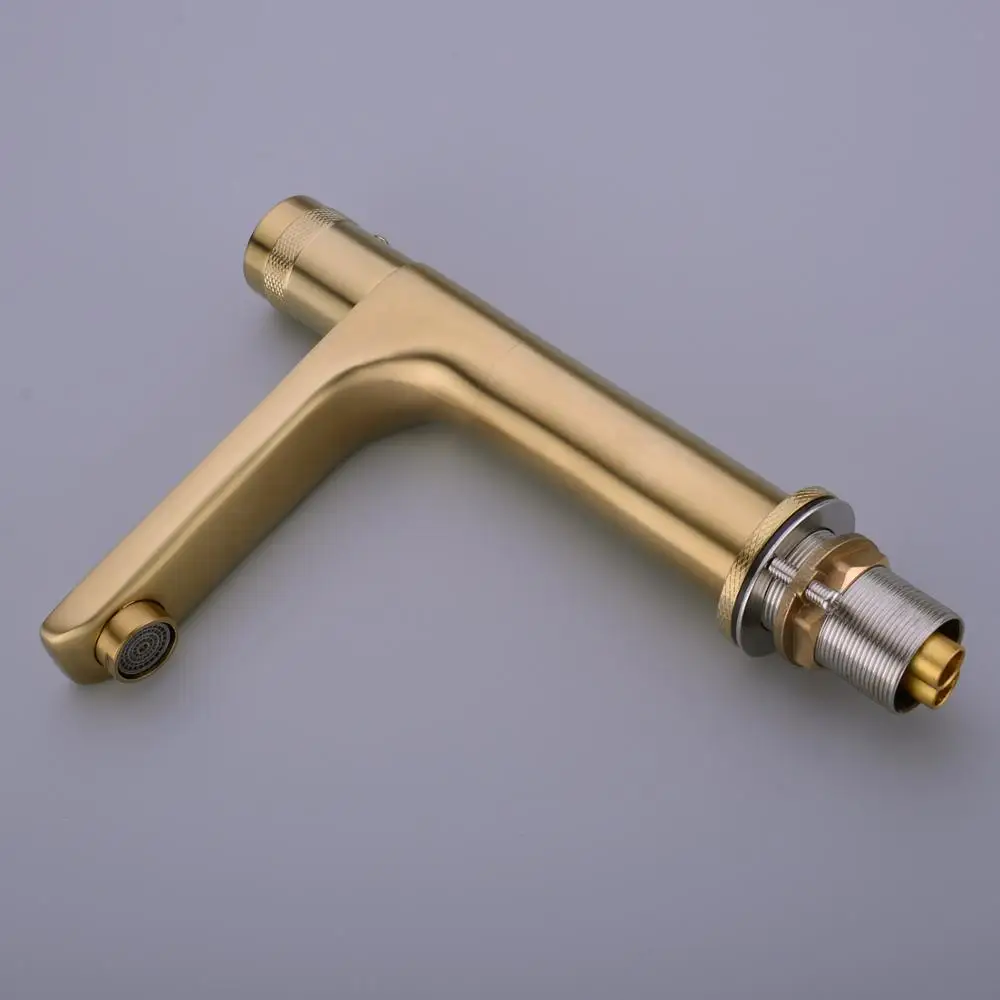 Solid Brass Bathroom Basin Faucet Mixer Tap Faucets for Bathroom,Brushed Gold,Matte Black