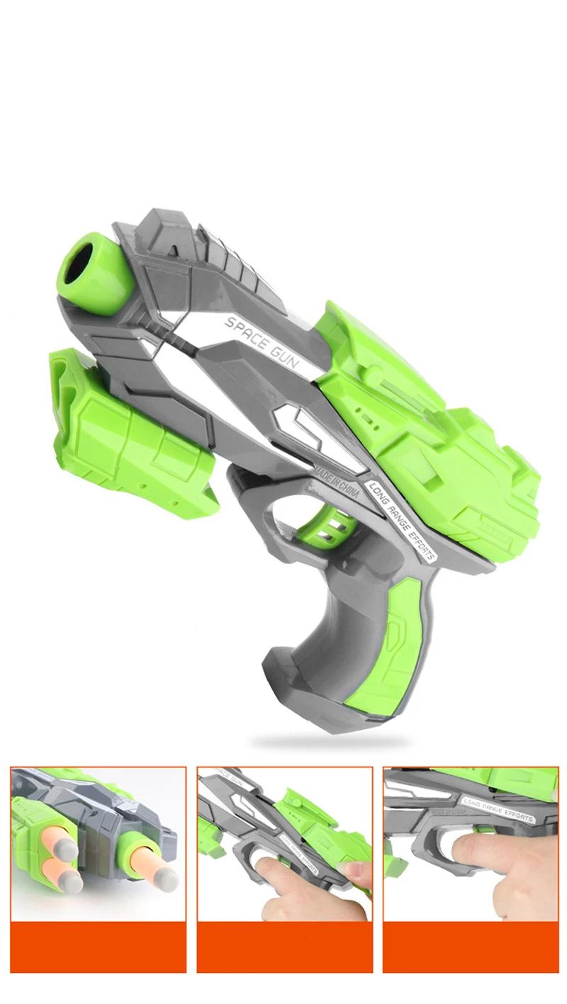 KIDS present educational toys  Manual Soft Bullet Gun with 5PCS Refill Soft Foam EVA Darts for children Gun Toy  (HB67)
