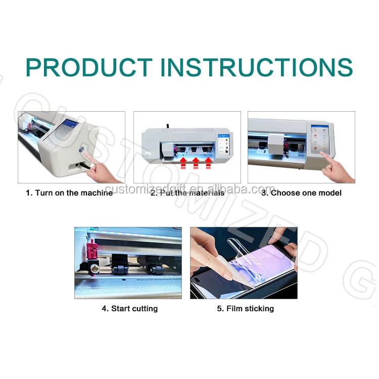 Custom Fully Automatic Gift Mobile Phone Screen Protector Tpu Hydrogel Cutting Film Machine Smartphone Skin Die Cutting Machine