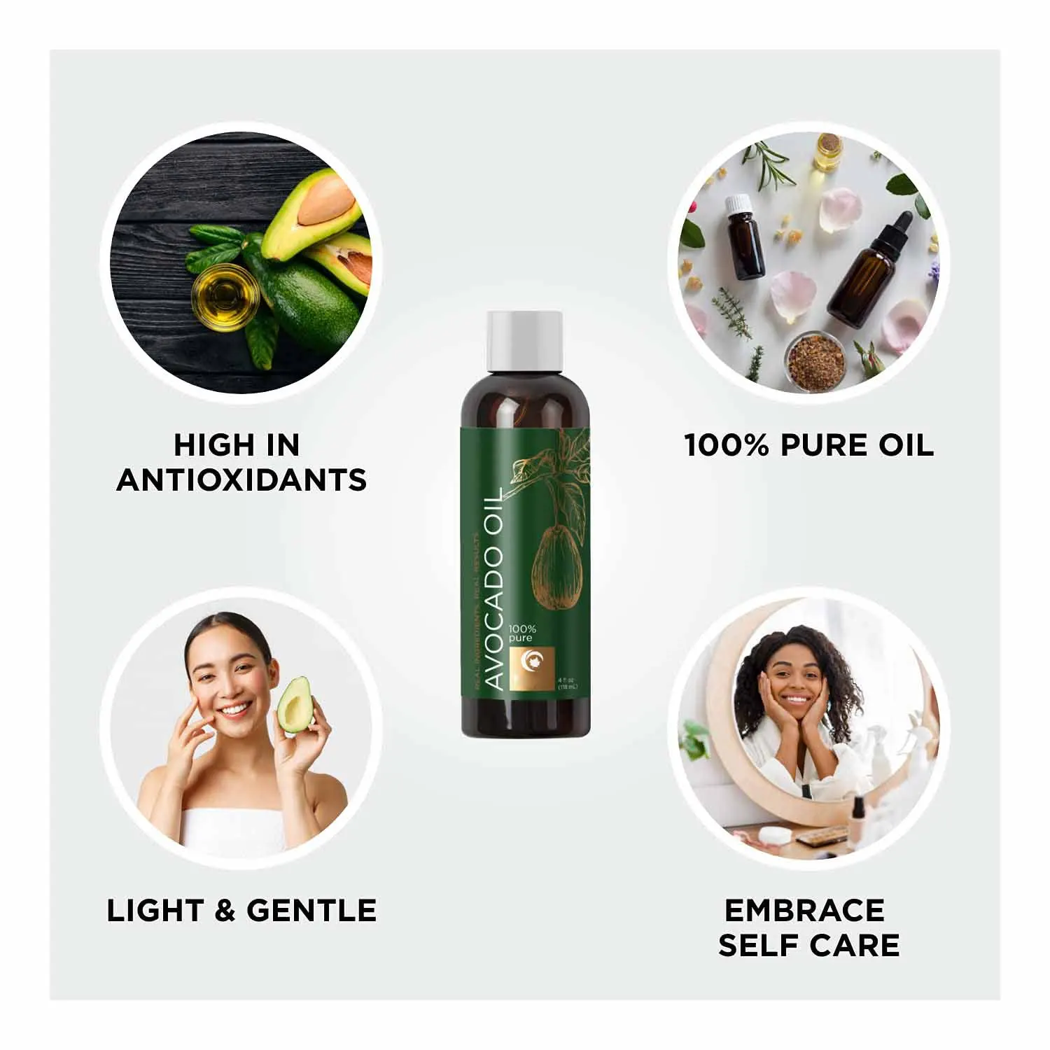 
Private Label Pure Avocado Oil for Body Massage Oil Skin Hair & Nail Essential Oil 