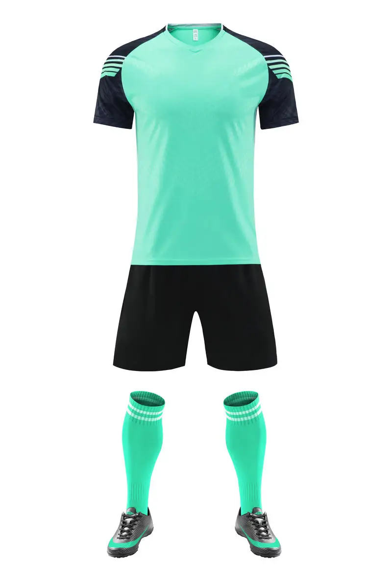 Wholesale Soccer T-shirts Youth Football Uniforms Sport Set Tracksuit Kid Soccer Jersey Kits Full Set Soccer Uniforms