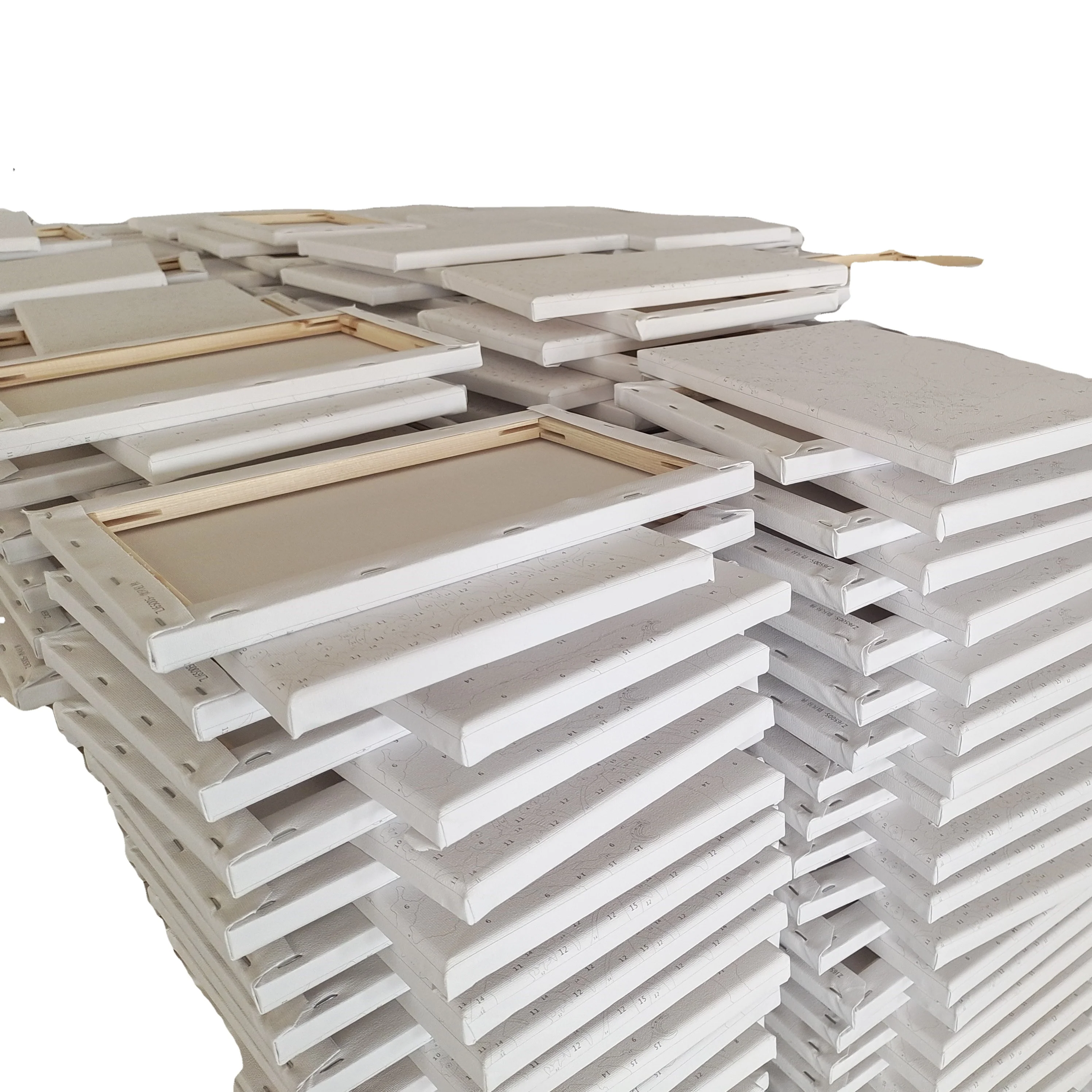 Custom Cotton Stretched Canvas Painting Adult and Kids DIY Paint by numbers with Frames