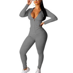 New design hoodies tracksuit 2 piece set track suit for women