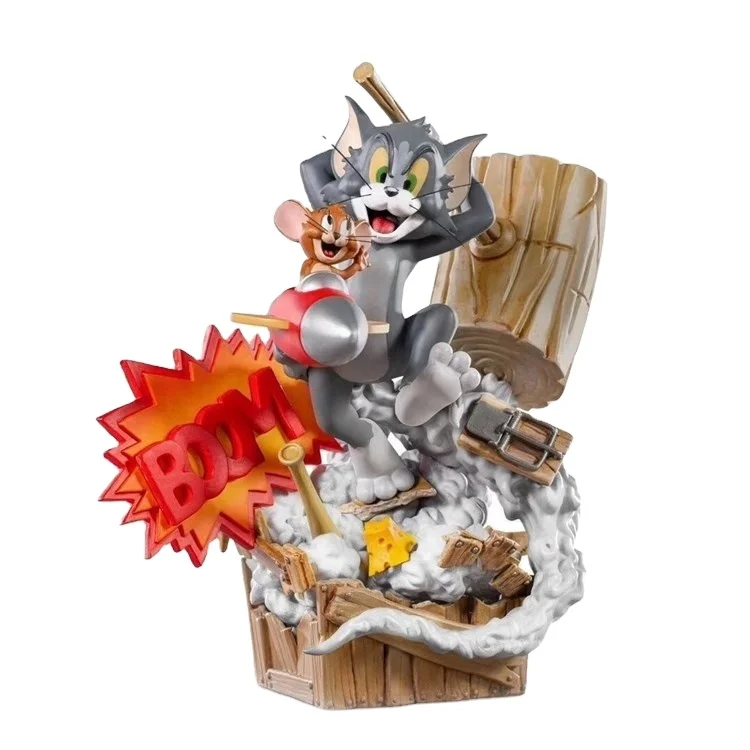 Chinese manufacturer custom action figure anime TOM&JERRY resin craft toys cartoon statue decoration
