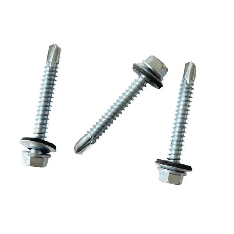 Plastic Strip Collated Drywall Deck Screw Self Drilling Screws with Wing White Zinc