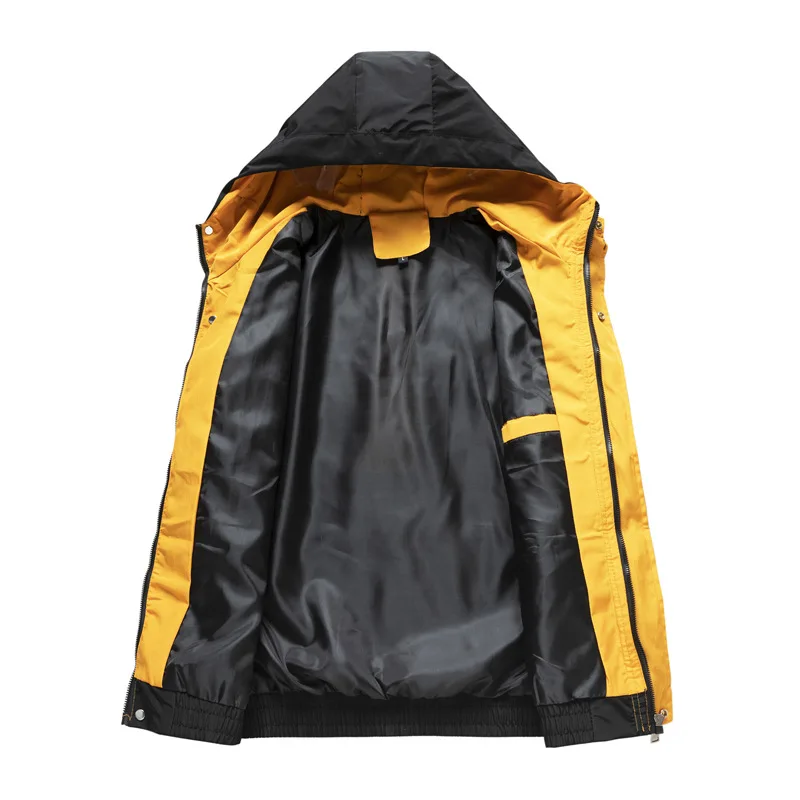  Sidiou Group Wholesale New Men Fashion Casual Coat Windproof Warm Zipper Windbreaker Jacket Hooded Sport