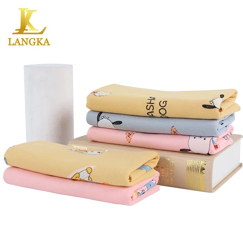  Langka 40S 200gsm принт 100 хлопчатобумажная ткань для малышей и детей постарше одежда сна