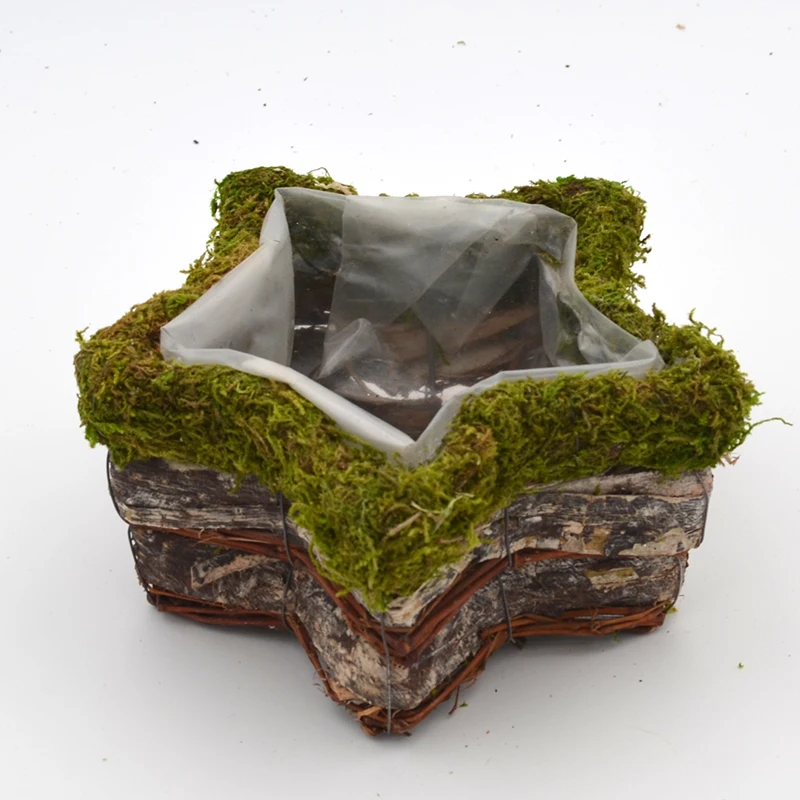 new design home decor star shape Moss kettle flower pot handmade flowerpot ornamentation