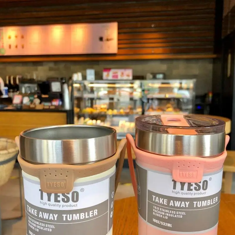 550ml/710ml Coffee Cup Double Stainless Steel Coffee Thermos Mug Car Vacuum Flask Thermos Cup Thermal Mug Leakproof Water Bottle