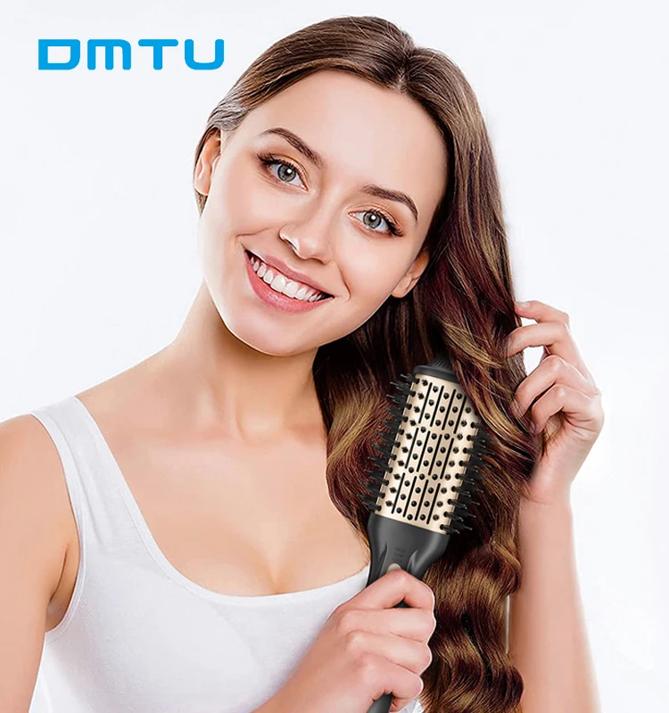 Hot Tools Blowout Air Straightener Brush Round Hair Blow Dryer Brush For Blow Drying