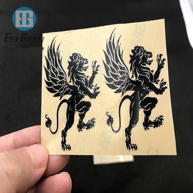 Custom Embossed Metal Sticker Strong Adhesive Thin Logo Metallic Transfer Sticker