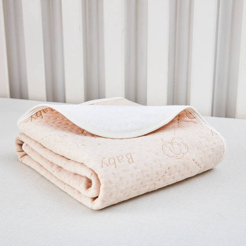 MU Quilting Cotton/Bamboo Water Absorbent Baby Play Mat Waterproof Bed Urine Mat For Kids