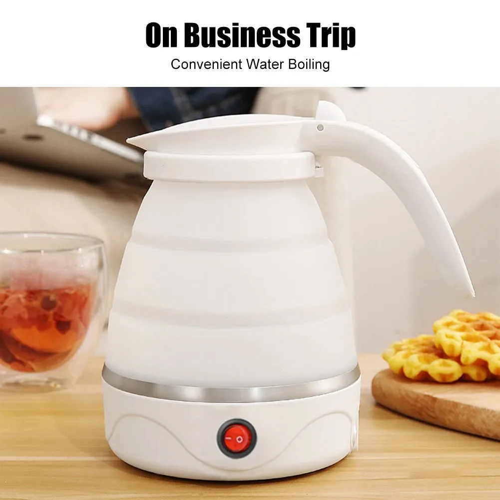 High Quality Travel Mini Stainless Steel Silicone Portable Foldable Electric Collapsible Electric Kettle Kitchen Appliances Tool