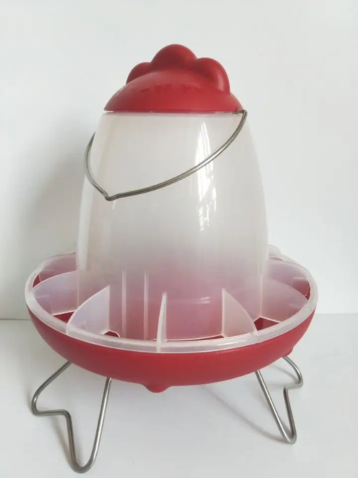 new design 1.5kg Poultry Feeding Equipment Brolier Water Drinker And Feeder Plastic Chicken Waterer with stand PH-162
