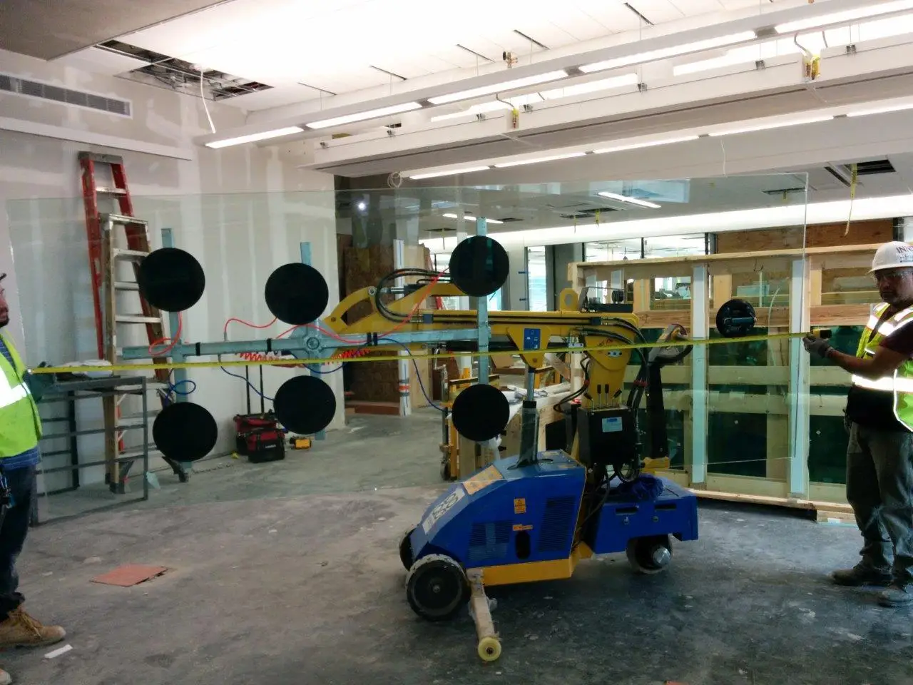 200 кг ручной подвижный стеклоподъемник на колесиках вакуумный