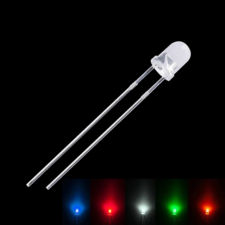 Светодиодный УФ-диод 5 мм DIP led uv Color 365 нм 380 395 410 UV