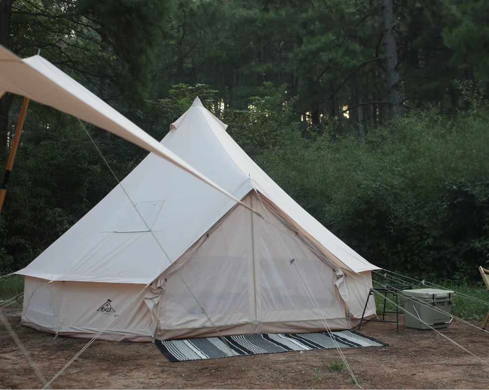 
New Design Waterproof Cotton Canvas Bell Tent for Outdoor Camping for 4 person 