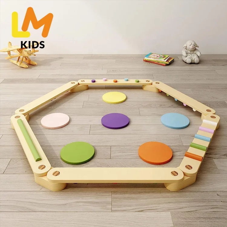 LM KDIS gimnastic equipment outdoor balance beam for kids kids rubber stepping stones outdoor balance beam for kids
