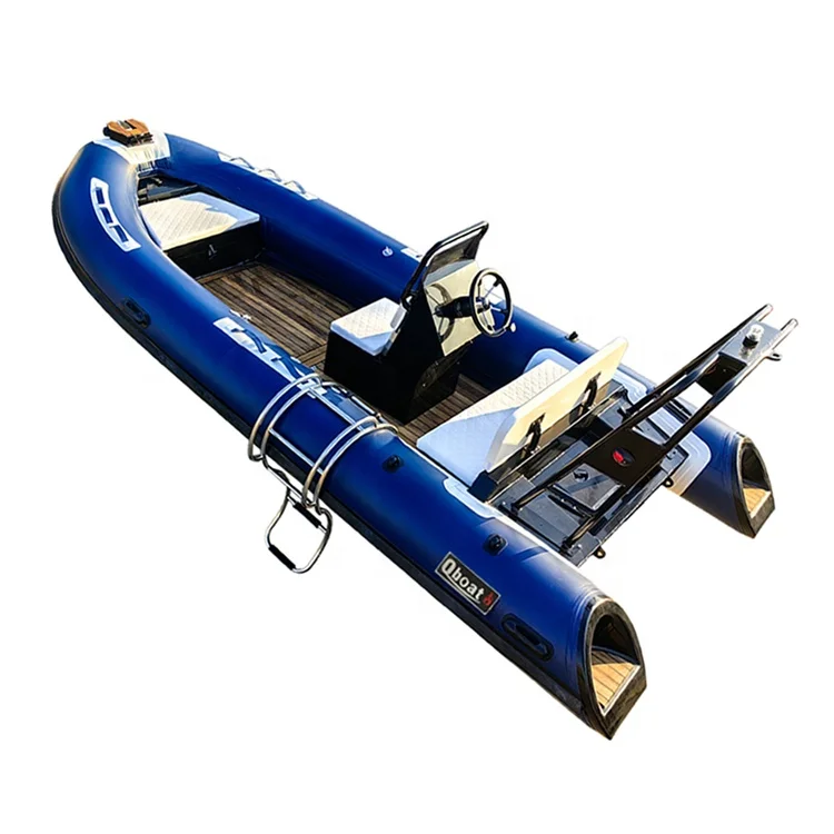 2024 Year New 6-Person Aluminum Hull Rib480 Boat Rigid Inflatable With Hypalon Material