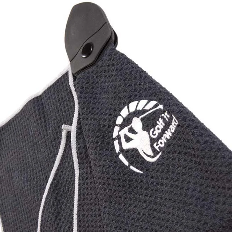 Microfiber waffle magnetic golf towel magnet golf towel golf towel with hook