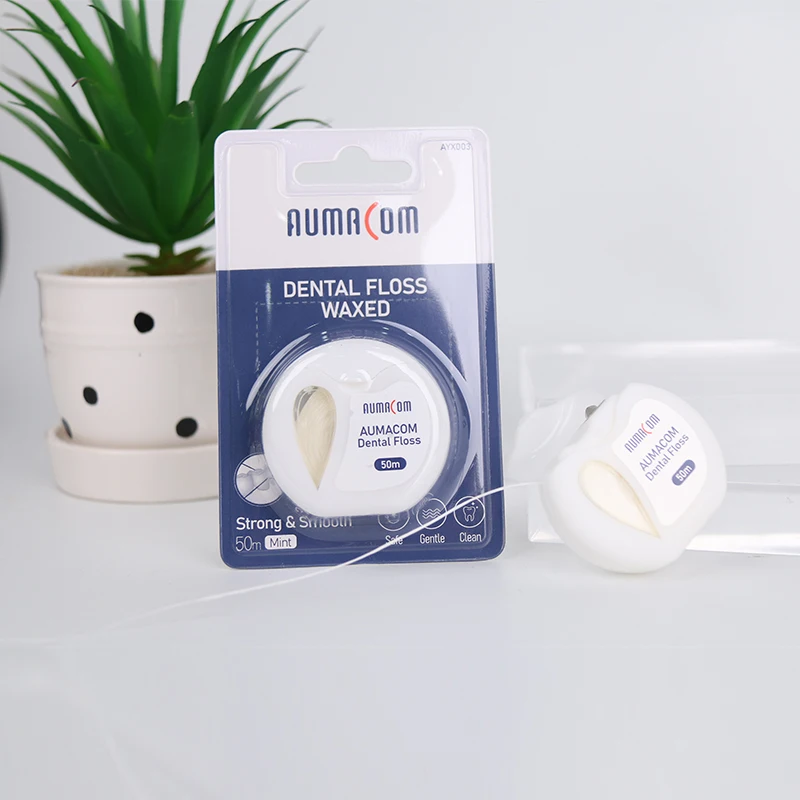 OEM Logo Private Label Wholesale Price Round Flat Line Nylon PTFE 50M Dental Floss Manufacture
