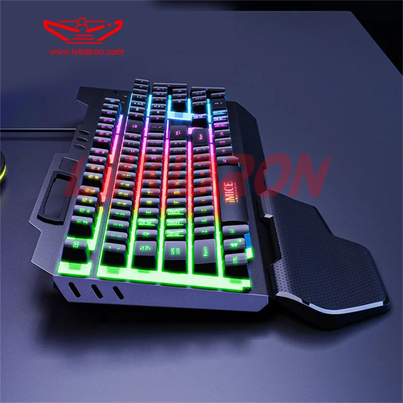 2023 New Gaming Keyboard Game 104 Keys Wired RGB Gaming Keyboards for PC Gamer GK-700