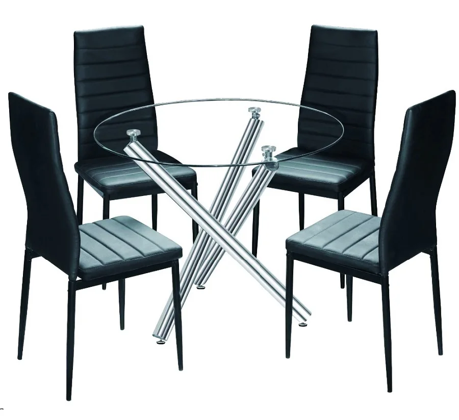 Cheap Tempered Glass Dining Table/ Dining Room Furtniure/Classic Modern Dining Table Set