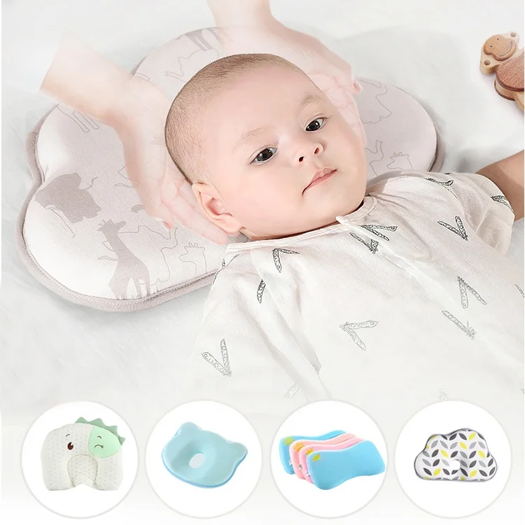 ChockChick Washable Cotton Memory Foam Cute Kids New Born Baby Pillow For newborn baby