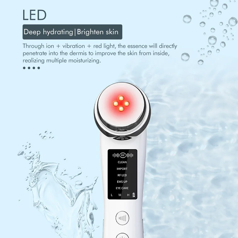 M83 Beauty Skin Care Products Red Blue Light Therapy EMS Vibration Face Massager Multi-functional Facial Beauty Device